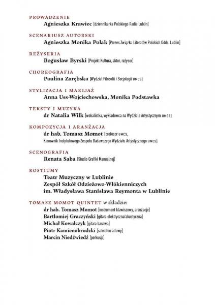 twórcy spektaklu