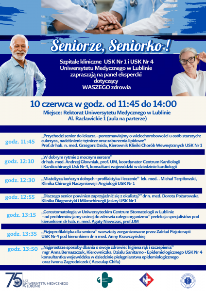 panel dla seniorów plakat