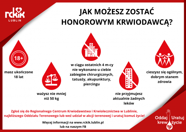 Jak zostać honorowym dawcą krwi?