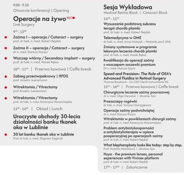 program OKO i jubileusz Banku tkanek Oka
