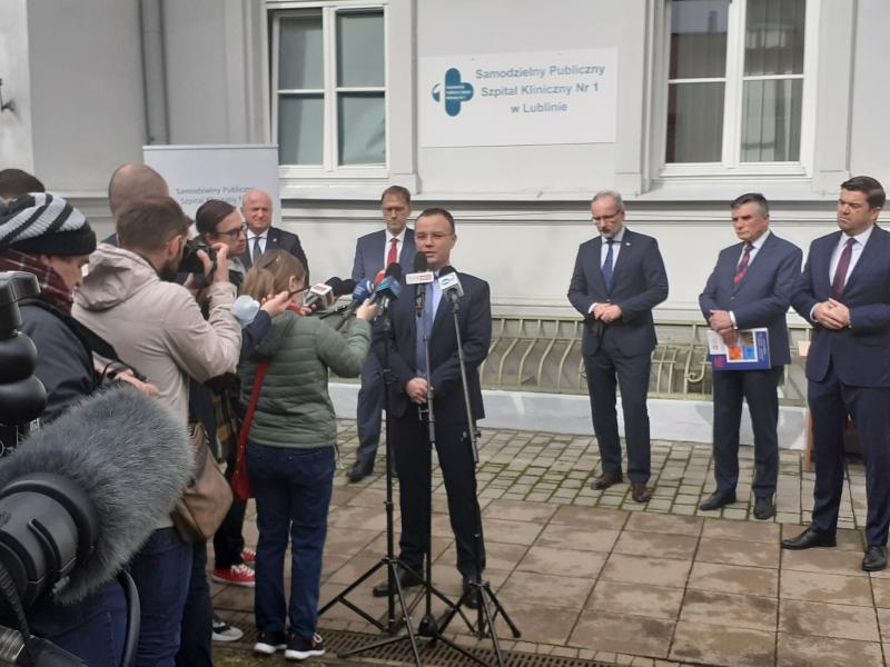 briefing prasowy Ministra Zdrowia w SPSK 1
