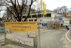 budowa SPSK 1 - widok od Al. Solidarności (SOR) / 12.04.2021