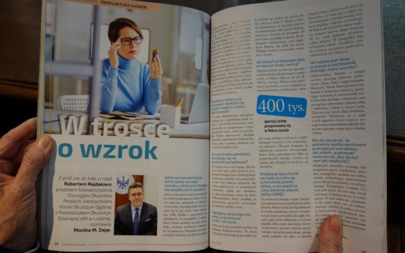 zdjęcie wywiadu prof. R.Rejdaka z czasopisma