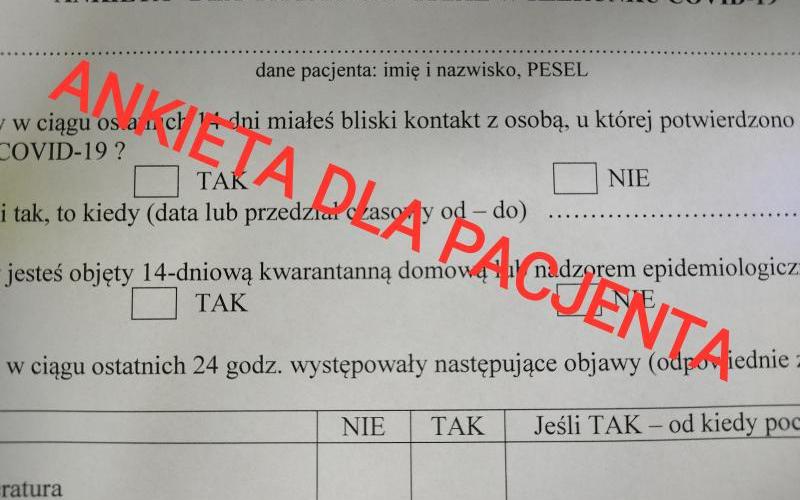 ankieta dla pacjenta - triaż COVID-19