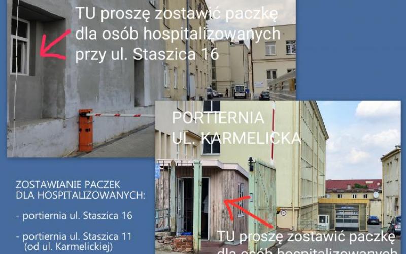 zostawianie paczej dla pacjentów