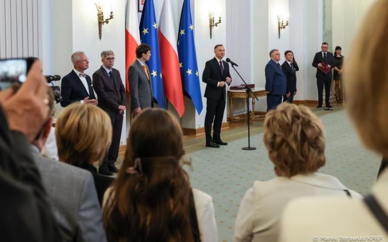 Prezydent Andrzej Duda - nominacje profesorskie 22.05.23 r. (fot. Marek Borawski / KPRP)