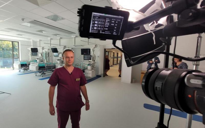 OIT - prof. M. Czuczwar podczas nagrywania filmu (fot. A.Guzowska)