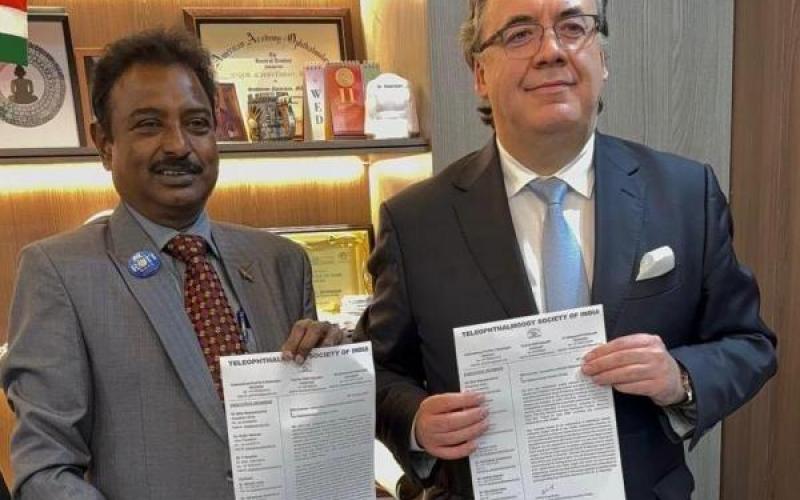 Profesorowie Robert Rejdak i Sundaram Natarajan