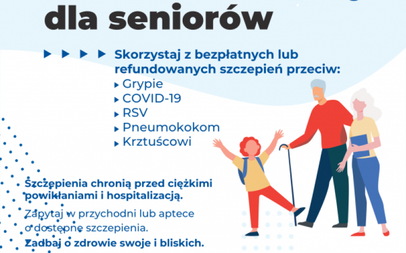 Jesień bez infekcji dla seniorów - plakat